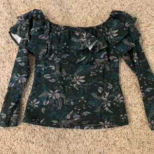 H&M off the shoulder flower print top